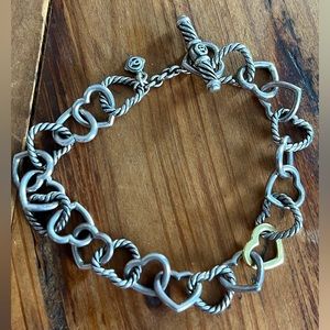 David Yurman Cable Hearts Link Bracelet